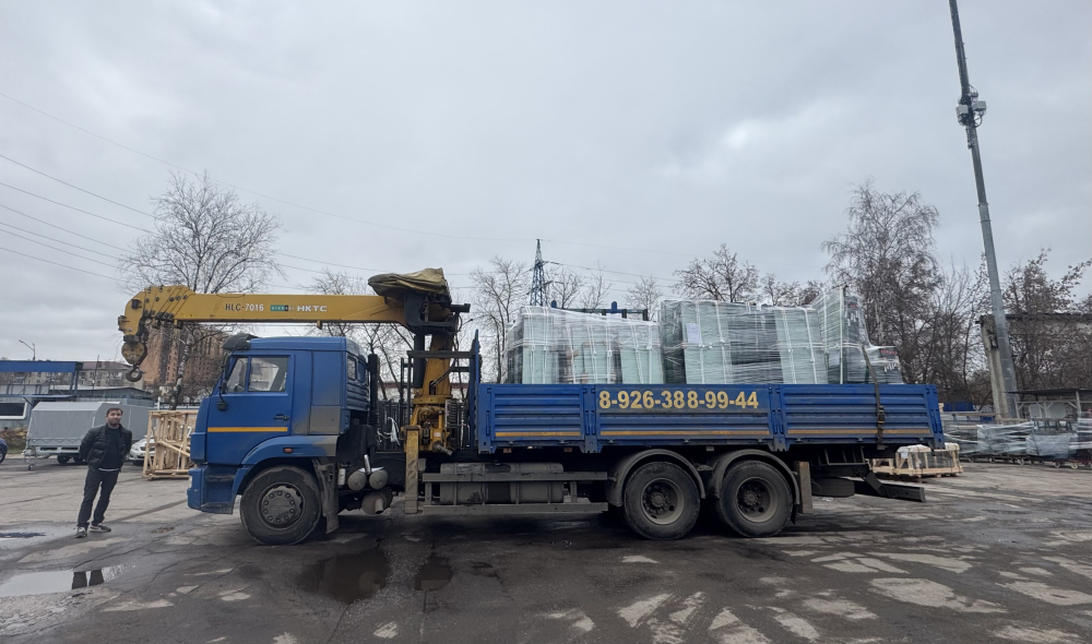 auto2help.ru,  загрузка на заводе  РСК г.Жуковский стекла   и выгрузка г.Москва, Волгоградский проспект