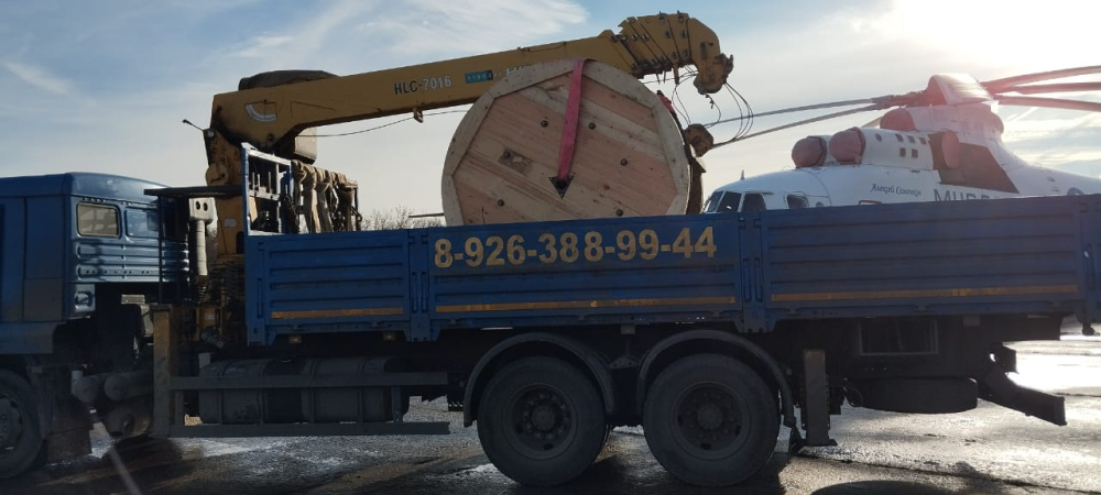 auto2help.ru, манипулятор на доставку катушки с кабелем.Раменский район.